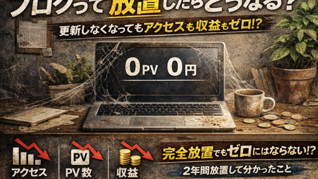 ブログを2年放置した結果アイキャッチ